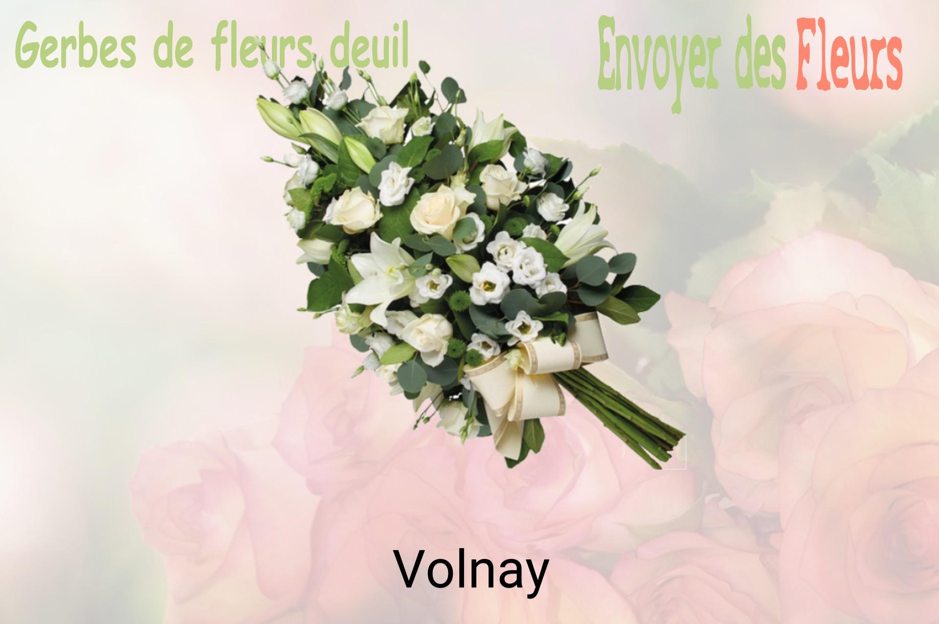 Gerbe de fleurs de deuil livrée à Volnay